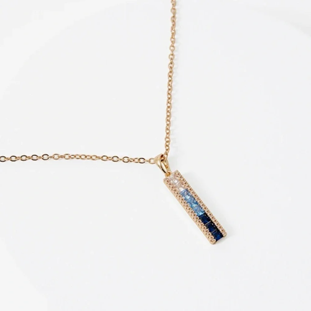 Vince Camuto Blue Ombre CZ necklace NWT - Picture 2 of 4